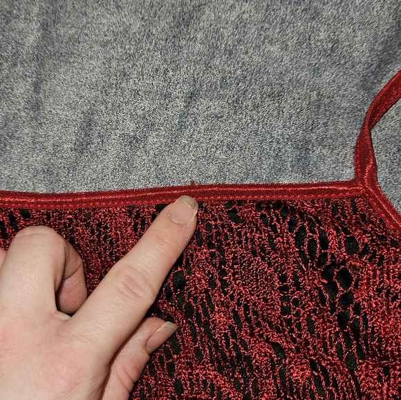 Vintage Wet Seal Red & Black Midi Dress Size S - Picture 6 of 6